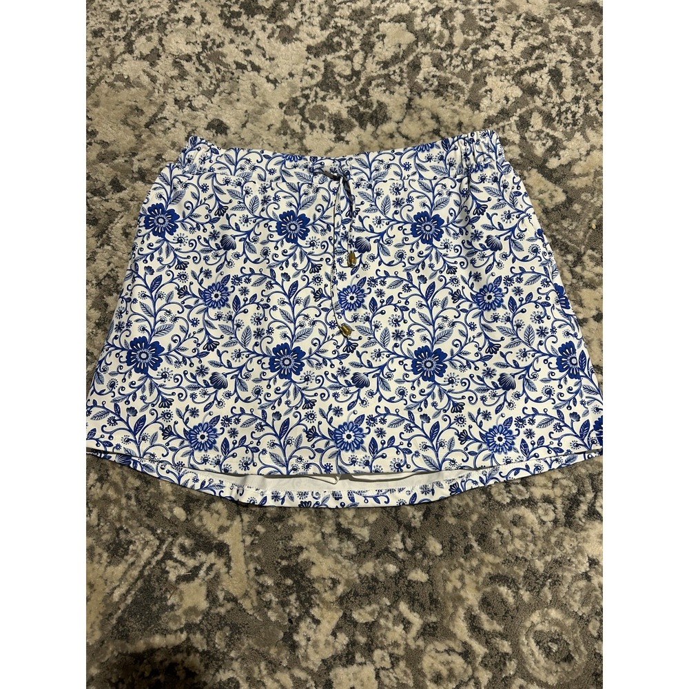 Jess Lea Women's Blue And White Floral Skort Size XL